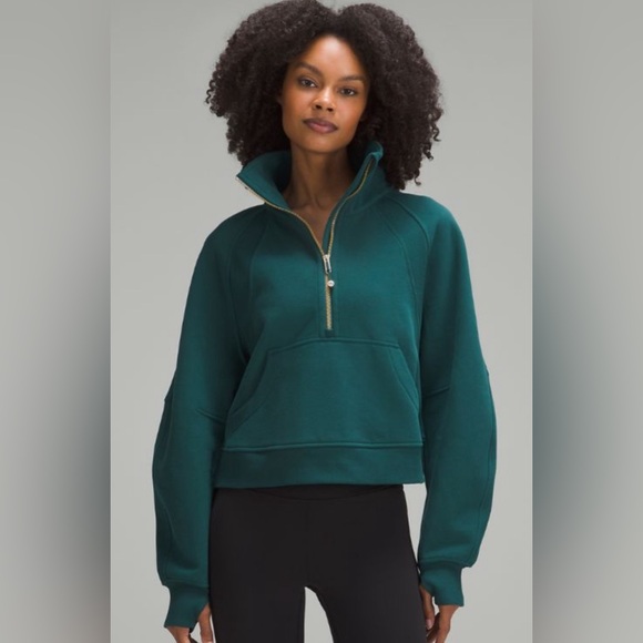 Scuba Oversized Funnel Neck Half Zip *Gold Zip - Picture 1 of 9